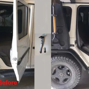 G Wagon Door Retention Replacement Band for a 90° Door Opening, extended door stop for W463 1990 - 2012