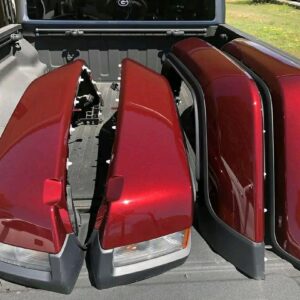 Jeep gladiator Max Tow Snazzberry fenders with led lights